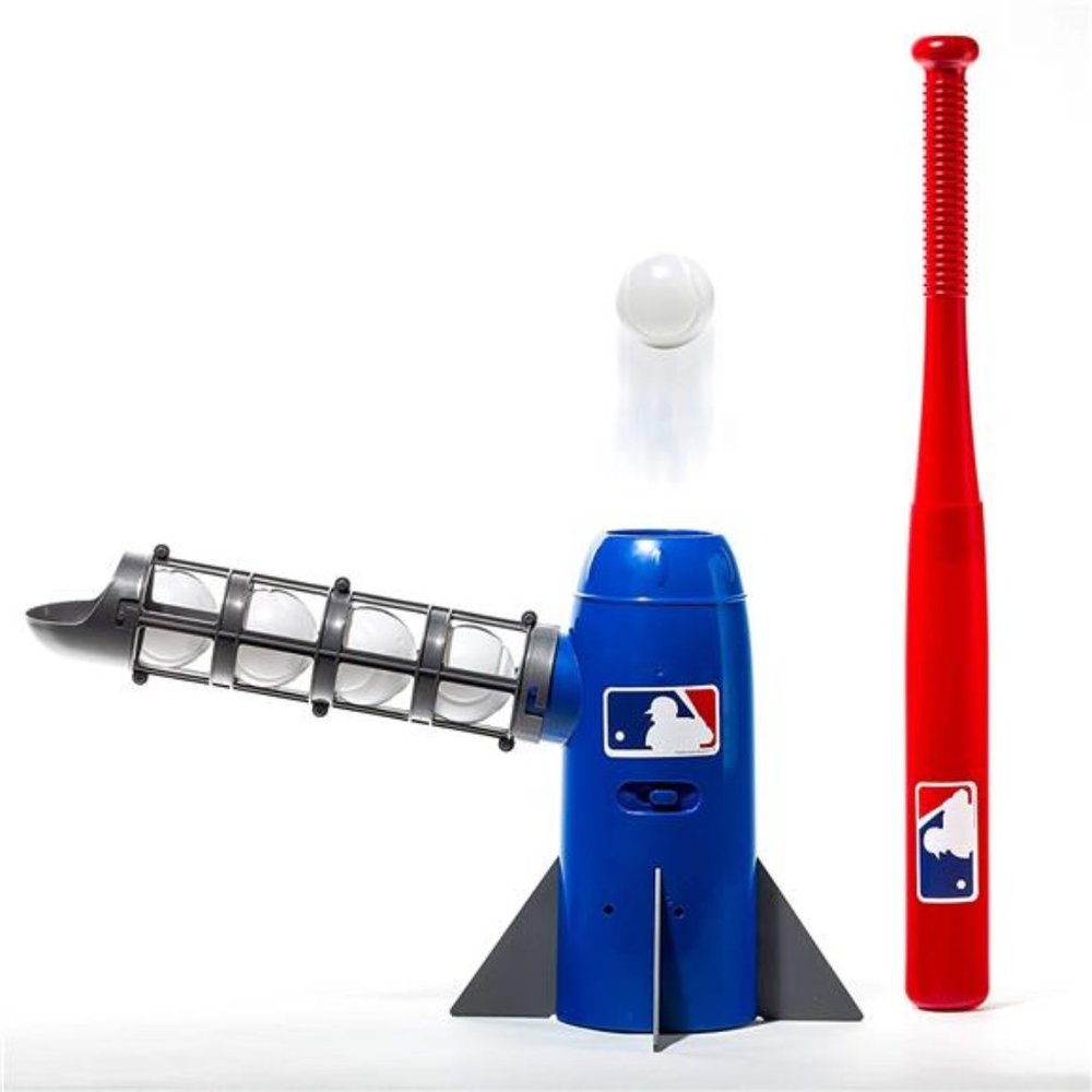 Sports MLB Kids Pitching Machine - POP ROCKET Kids Baseball Trainer